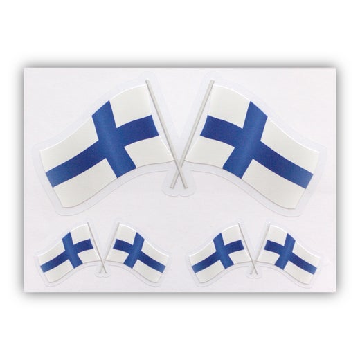 Liehuva Suomen lippu - tarra-arkki 1